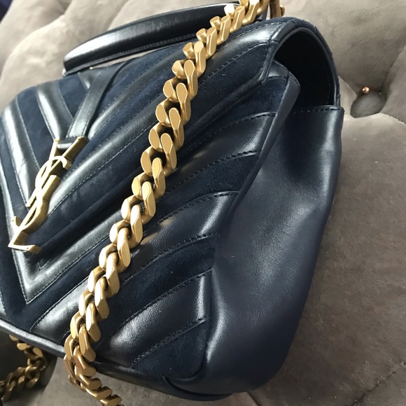 🚫⛔️SOLD⛔️SAINT LAURENT Chevron Medium College bag - Picture 2 of 8